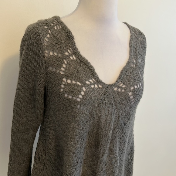 Free People Hearth & Home Gray Sweater Tunic - Picture 6 of 9